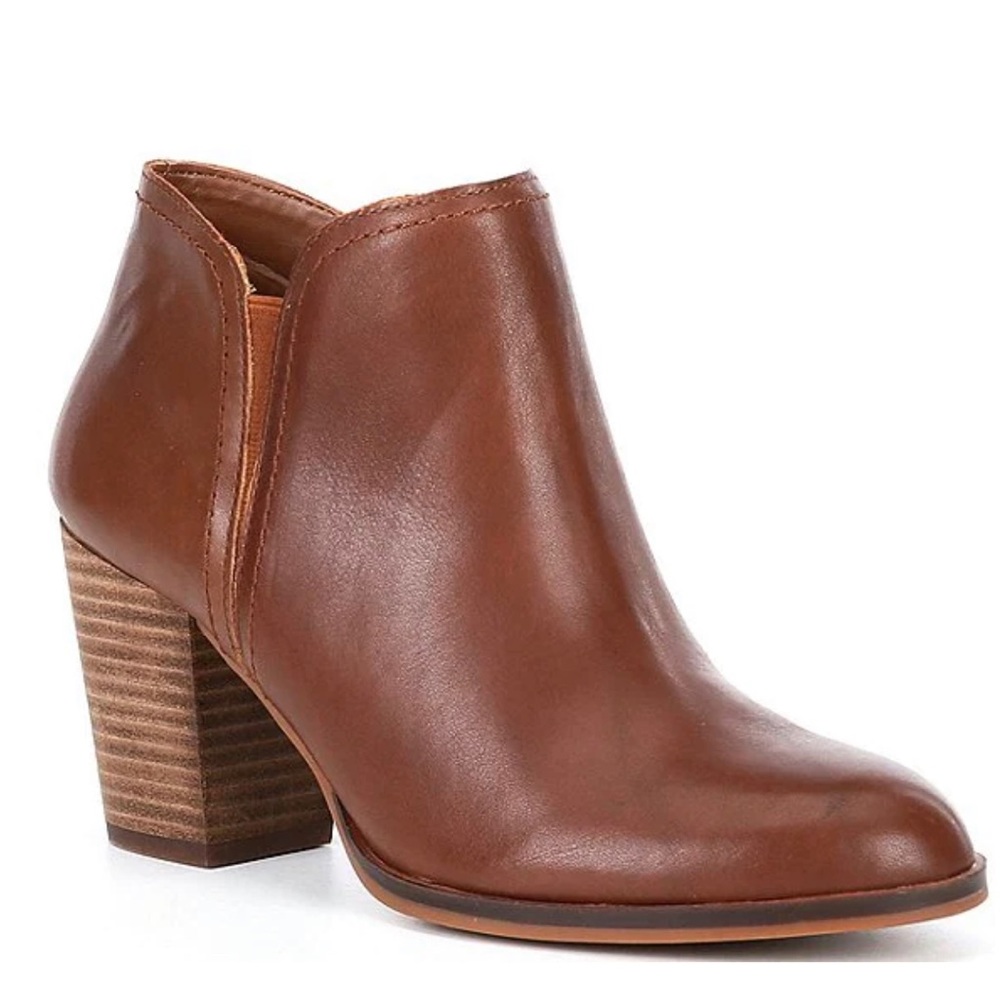 Alex Marie Leather Chelsea Block Heel Booties